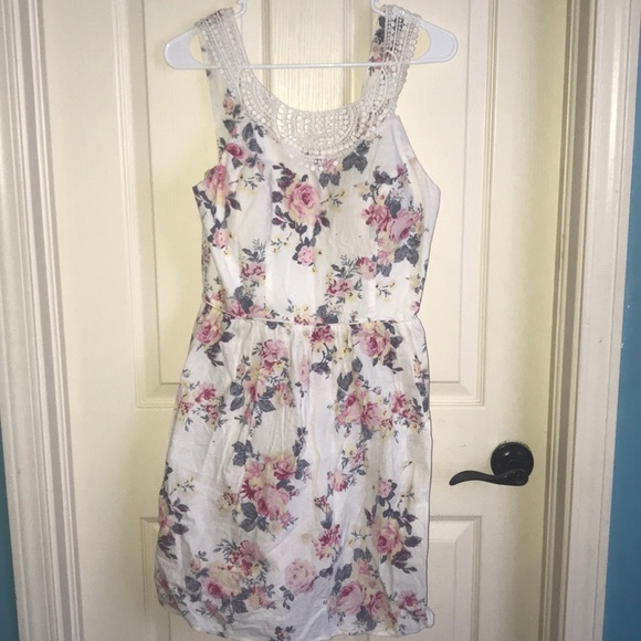 off white floral dress